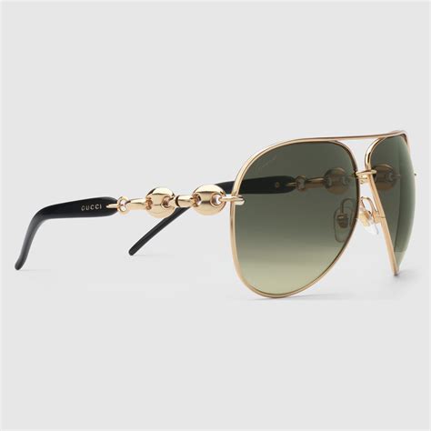 gucci gold blck aviator|Gucci Livermore Outlet.